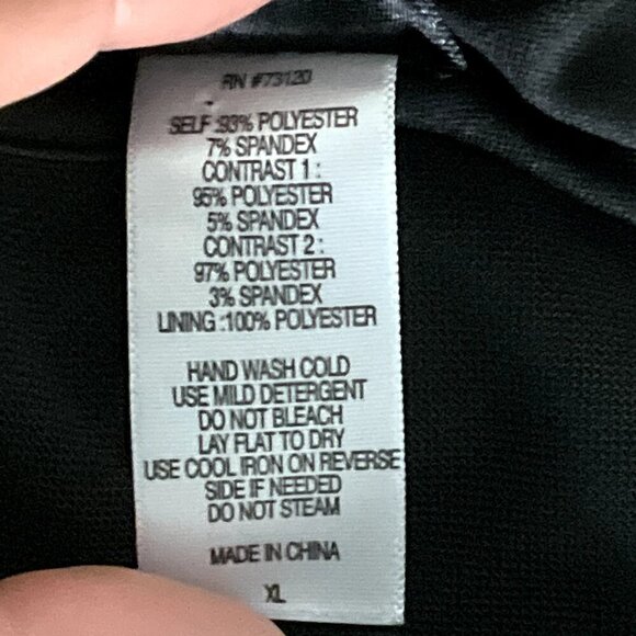 Frederick's of Hollywood Dress Women XL Black Velvet Sheer Mesh Deep V-Neck Zip - Picture 9 of 13